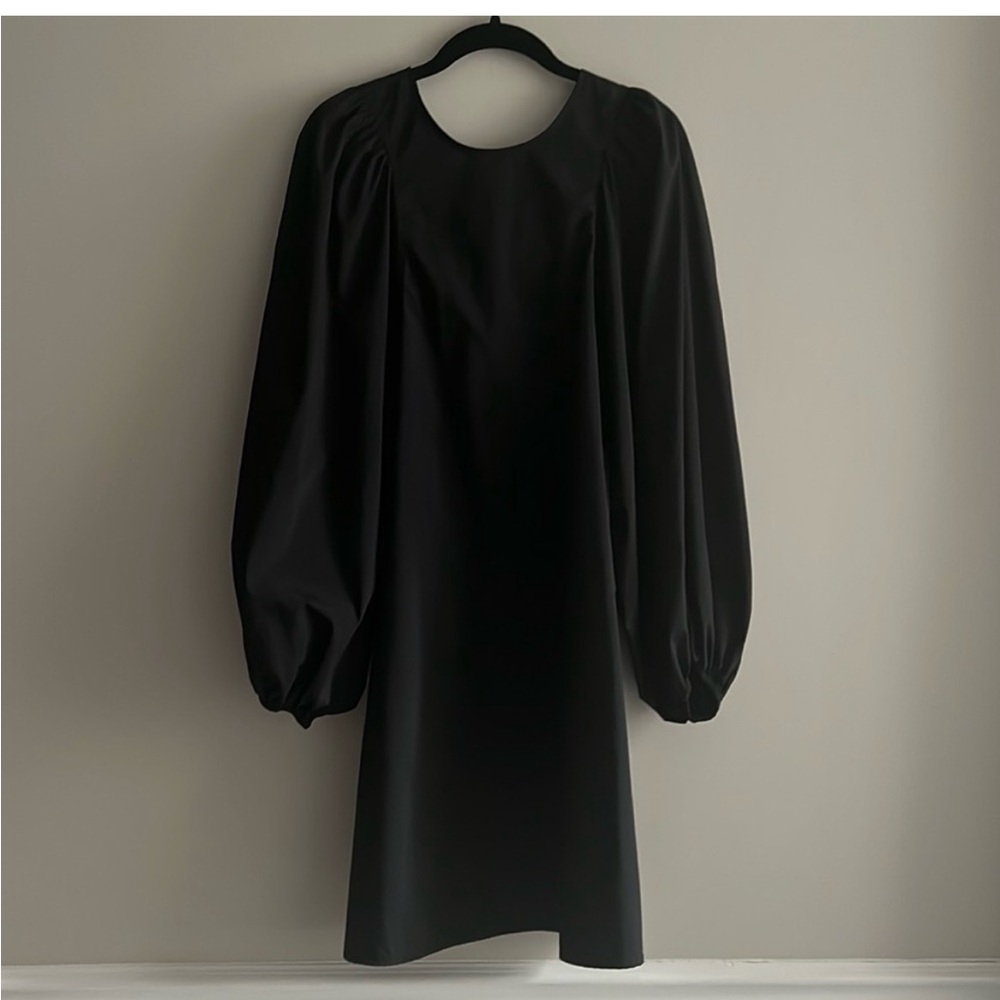 H&M Black Balloon Sleeve Dress EUC